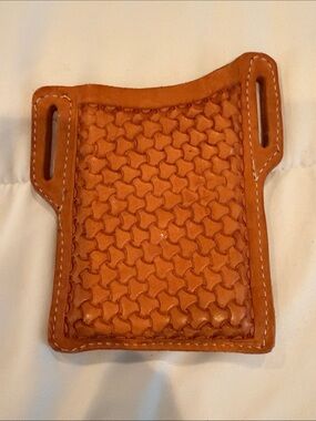 Men's Leather Phone Case Belt Slide - Brown